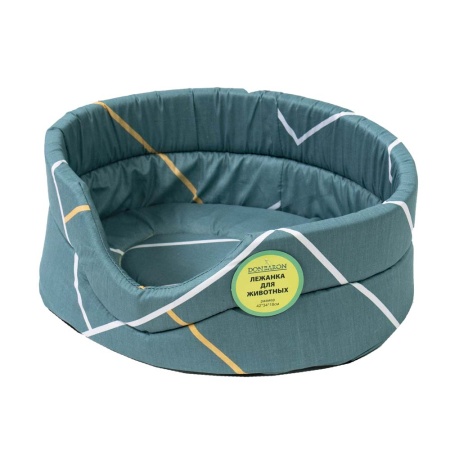 Лежанка овальная стеганая поролоновая хлопок Геометрия МИКС 52*46*20см/DONBARON Лежанка овальная стеганая поролоновая хлопок Геометрия МИКС 52*46*20см/DONBARON