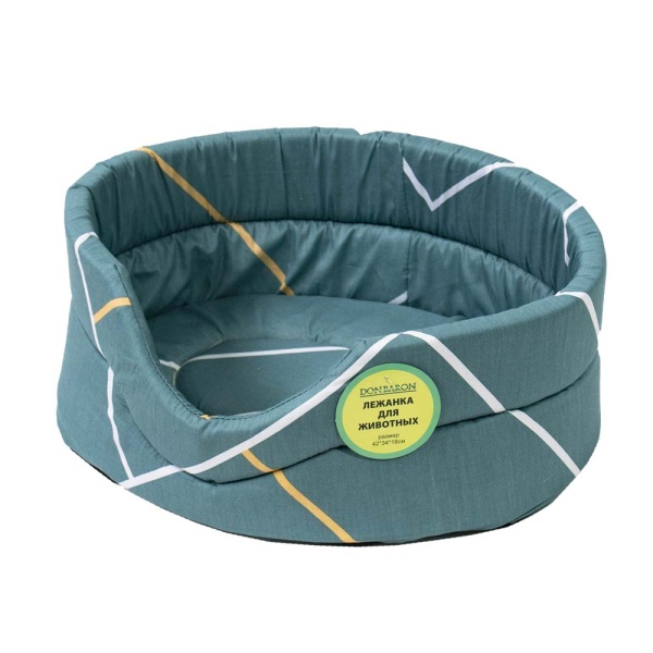Лежанка овальная стеганая поролоновая хлопок Геометрия МИКС 52*46*20см/DONBARON Лежанка овальная стеганая поролоновая хлопок Геометрия МИКС 52*46*20см/DONBARON