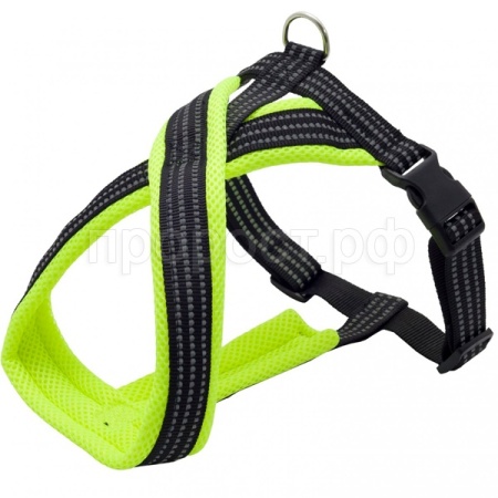 Шлейка Х-образная с подкладкой зеленая 20мм Премиум  обхв.груди 44-55см/01220016-02 Шлейка Х-образная с подкладкой зеленая 20мм Премиум  обхв.груди 44-55см/01220016-02