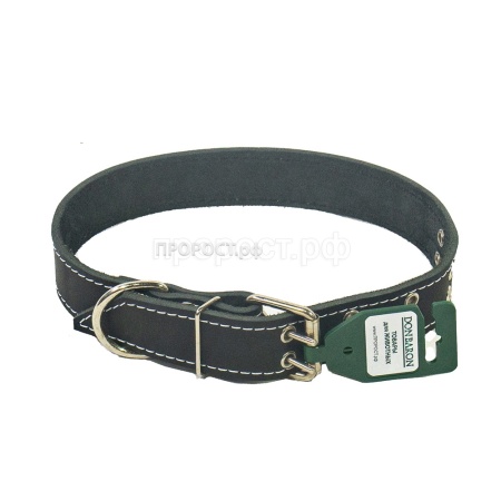 Ошейник кожа черный 1сл 20мм DONBARON Ошейник кожа черный 1сл 20мм DONBARON