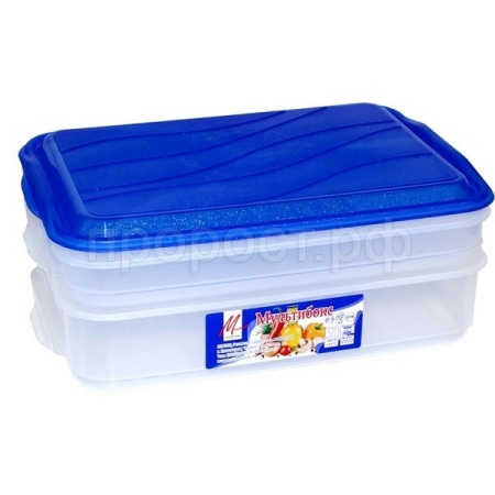 Контейнер для пищевых продуктов Мультибокс 2-х ярусный (0,75л/1,35л) /02050  Контейнер для пищевых продуктов Мультибокс 2-х ярусный (0,75л/1,35л) /02050