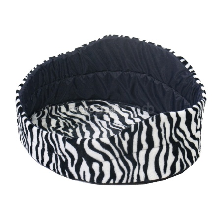 Лежанка овальная стеганая поролоновая принт САФАРИ ЗЕБРА 52*46*20см/DONBARON Лежанка овальная стеганая поролоновая принт САФАРИ ЗЕБРА 52*46*20см/DONBARON