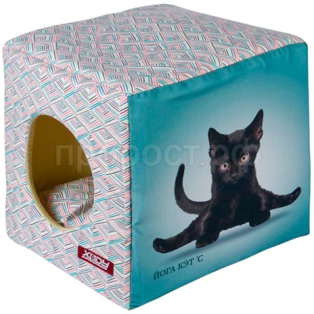 Лежанка Куб Йога Кэтс №3 зеленый/01637-2/2/Ксоди Лежанка Куб Йога Кэтс №3 зеленый/01637-2/2/Ксоди