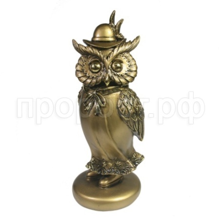 Фигура Сова в шляпке (золото) 713894/D147
