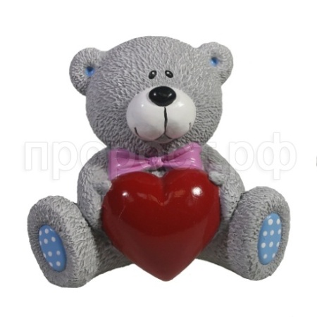 Фигура Копилка Мишутка серый L12W9H12 см 713524/SK025