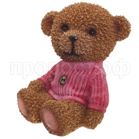 Фигура Копилка Мишка в розовом свитере W11.5L10H17см 626738/SK029