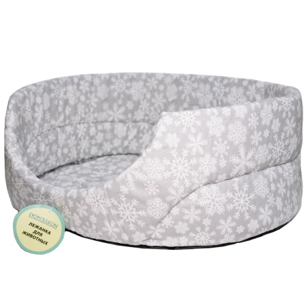 Лежанка овальная стеганая поролоновая хлопок Рождество 52*46*20см/DONBARON Лежанка овальная стеганая поролоновая хлопок Рождество 52*46*20см/DONBARON