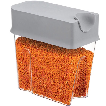 Емкость д/сыпуч. прод. 1,6л ФОЛД смоки М1248 /8шт/М-пласт  Емкость д/сыпуч. прод. 1,6л ФОЛД смоки М1248 /8шт/М-пласт