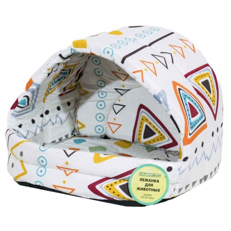 Лежанка Лукошко поролоновая хлопок  МИКС 42*34*18см/DONBARON Лежанка Лукошко поролоновая хлопок  МИКС 42*34*18см/DONBARON