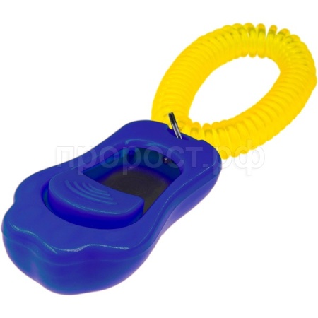 Кликер ZooOne трёхтоновый в форме лапки с браслетом синий 1016-05/Пет Лайн Кликер ZooOne трёхтоновый в форме лапки с браслетом синий 1016-05/Пет Лайн