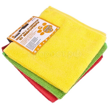 Салфетка для уборки 30*30см (3шт) микрофибра 310239 Салфетка для уборки 30*30см (3шт) микрофибра 310239