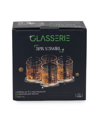 Набор стаканов для виски SPIN N'SWIRL 4шт крутящиеся GL013