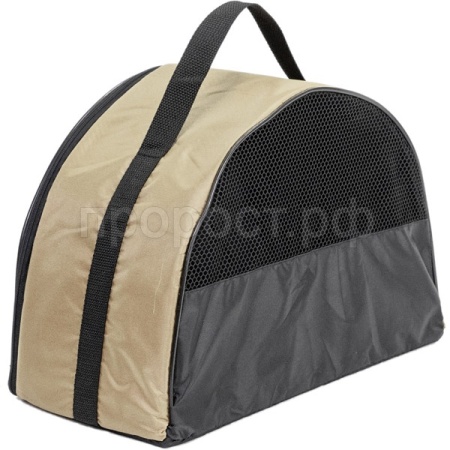 Сумка переноска ЧИП Полукруглая №1 нейлон с сетчатым окном 38*18*25см бежевая/9046беж/ Сумка переноска ЧИП Полукруглая №1 нейлон с сетчатым окном 38*18*25см бежевая/9046беж/