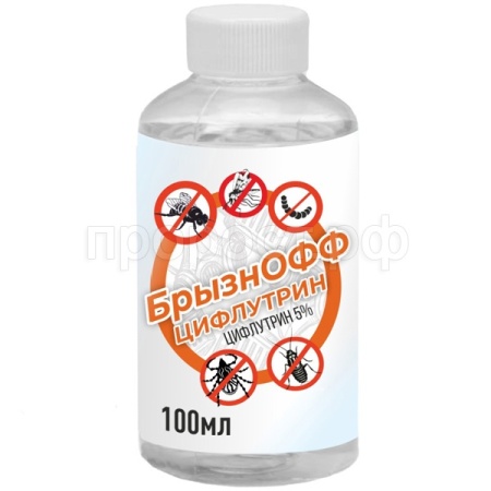 Инсект БрызнОФФ-ЦИФЛУТРИН 5% 100мл/20шт/35шт Инсект БрызнОФФ-ЦИФЛУТРИН 5% 100мл/20шт/35шт