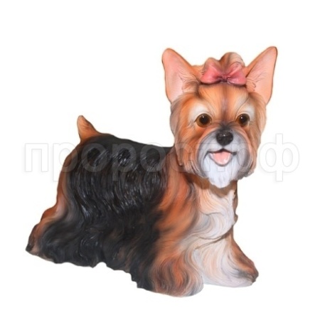 Фигура Копилка Йоркширский терьер с бантиком L30W15H27см 626906/F383