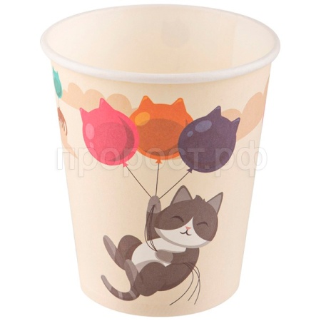 Стакан 210мл Cats (6шт) бумажный 109338 /492шт/ Волшебная страна