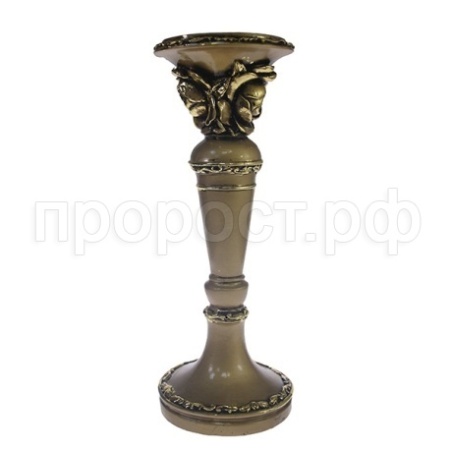 Подсвечник с розами(золото) L10W10H21.5см 713164/I021