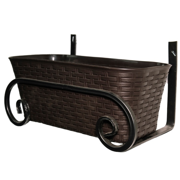 Подставка настенная РЗДИ под Балконный ящик черная Подставка настенная РЗДИ под Балконный ящик черная