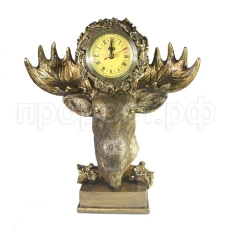 Фигура Часы Лось (золото) 718018/SH034