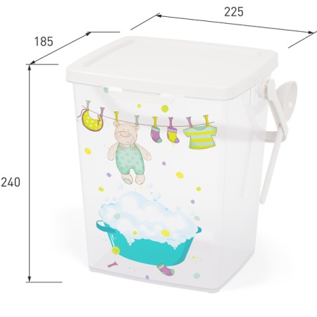 Контейнер д/порошка детского 5,5л с замком М8622 /12шт/Альтерн Контейнер д/порошка детского 5,5л с замком М8622 /12шт/Альтерн