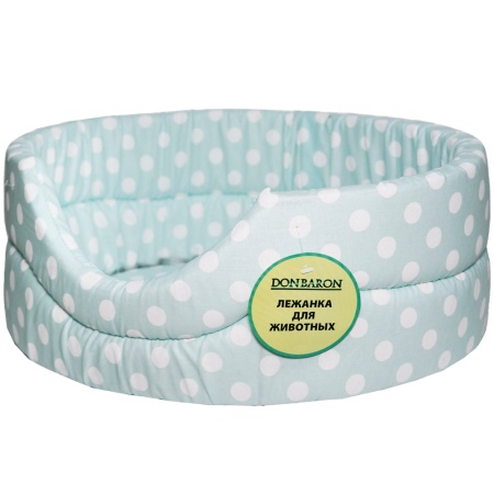 Лежанка овальная стеганая поролоновая хлопок Горох МИКС 42*34*18см/DONBARON Лежанка овальная стеганая поролоновая хлопок Горох МИКС 42*34*18см/DONBARON