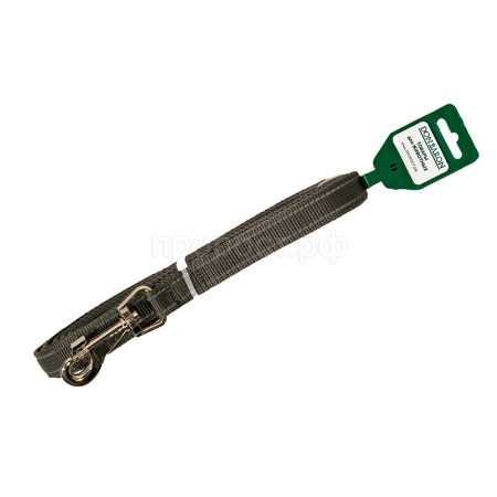 Поводок капрон 20мм*7м серый со светоотражающими полосами DONBARON Поводок капрон 20мм*7м серый со светоотражающими полосами DONBARON