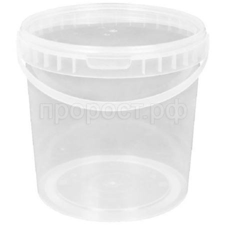 Ведро 3,4л с крышкой прозрач /33шт/ АУ