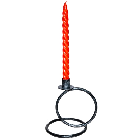 ДЕКОР Подсвечник Кольцо 1свеча антик серебро РЗДИ/1шт