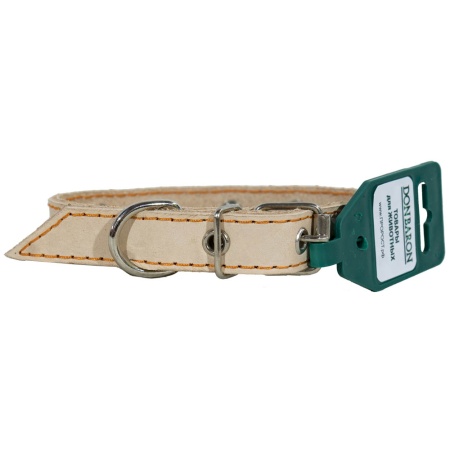 Ошейник кожа белый 1сл 20мм DONBARON Ошейник кожа белый 1сл 20мм DONBARON