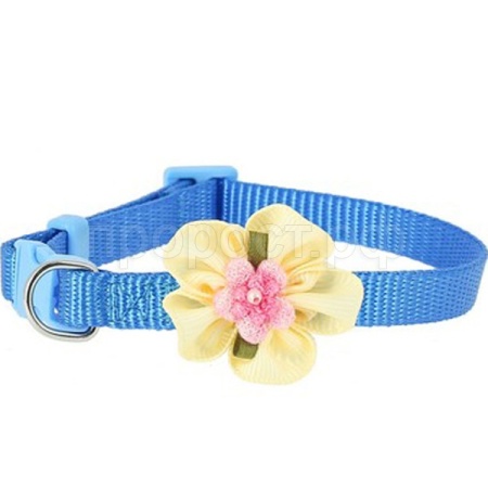 Ошейник нейлон 10мм с пряжкой-защелкой бантом 20-30см голубой/00210020-16/Каскад Ошейник нейлон 10мм с пряжкой-защелкой бантом 20-30см голубой/00210020-16/Каскад