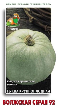 Тыква крупноплодная Волжская серая 92 10шт 