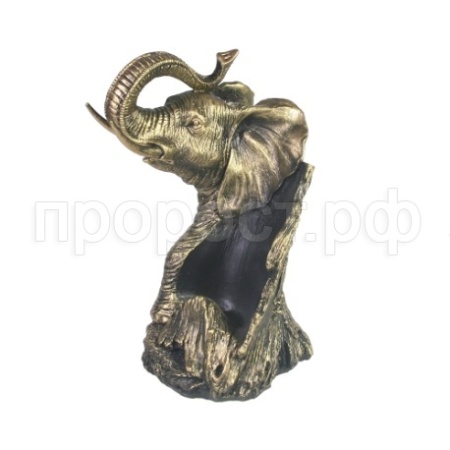 Подставка под бутылку Слон (бронза) L14W13H25см 713724/I098