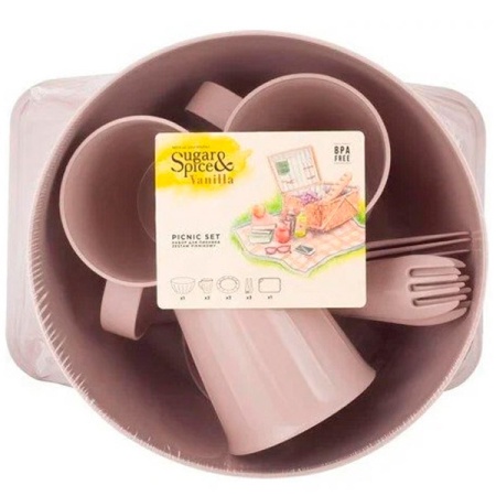 Набор д/пикника Vanilla 3 персон (14 предметов) латте SE1816/7шт/ПР Набор д/пикника Vanilla 3 персон (14 предметов) латте SE1816/7шт/ПР