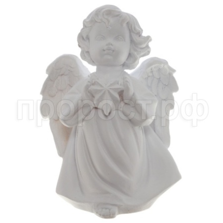Фигура Ангелочек со звездочкой L11W8H15см белый 626433/А027