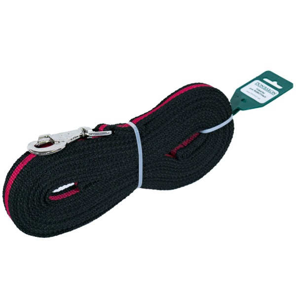 Поводок капрон 20мм*7м черный с красной полосой  DONBARON Поводок капрон 20мм*7м черный с красной полосой  DONBARON