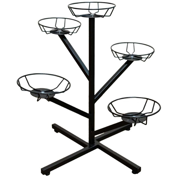 Подставка ЦВЕТНИК ЕЛКА 5 гор черная РЗДИ