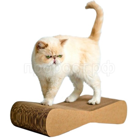 Когтеточка-лежанка Зверье мое картон восьмерка малая 47*21*10см