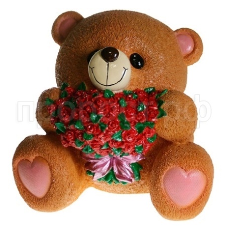 Фигура Копилка Мишка с букетом L20W18H18 см 626377/SK021