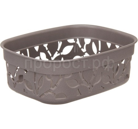 Коробка д/хранения ФЛОРА 1л француский серый М2360 /24шт/М-пласт 