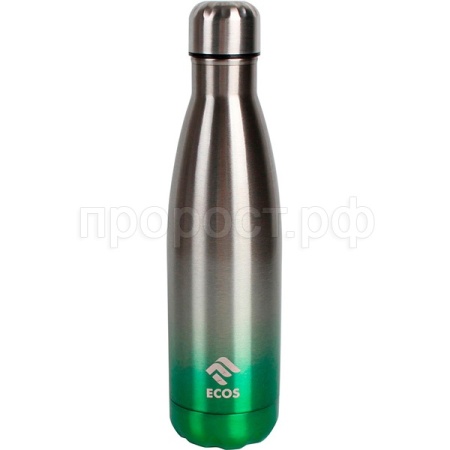 Термос-бутылка 0,5л зелёный градиент 323498 /50шт/Ecos Термос-бутылка 0,5л зелёный градиент 323498 /50шт/Ecos