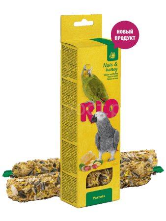 Лакомство для попугаев Палочки РИО Мед и Орех 2*90гр