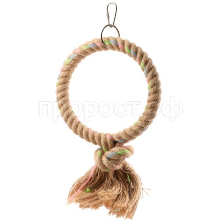 Игрушка д/птиц Кольцо из джута d165/300мм/52171070/Триол Игрушка д/птиц Кольцо из джута d165/300мм/52171070/Триол