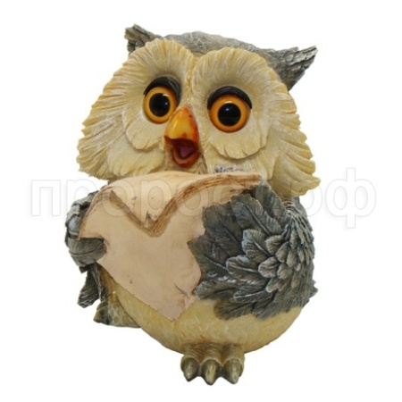 Фигура Копилка Сова читает L15W20H18см 626463/SK040