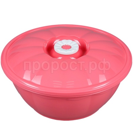 Таз 4,5л с крышкой розовый/03100/Арз Таз 4,5л с крышкой розовый/03100/Арз