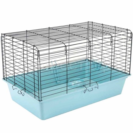 Клетка д/круп. грыз Дарэлл РОДЖЕР №4 складная 78*48*h47см миска 2 кормушка бирюз-черн/4183/Дарэлл