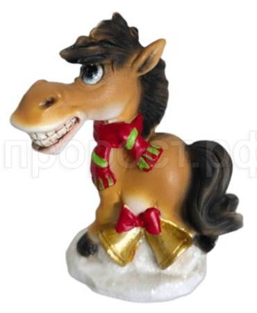 Фигура Лошадка с колокольчиками L3,5W6H7,5  716777/SGL007