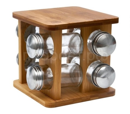 Набор д/специй 9пр (8 банок*100мл + вращающ/подставка) 19*19*15,5см КТ-ОС-03 /6шт/Катунь Набор д/специй 9пр (8 банок*100мл + вращающ/подставка) 19*19*15,5см КТ-ОС-03 /6шт/Катунь