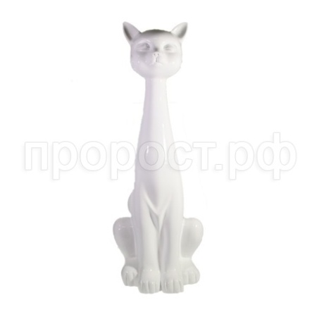 Фигура Кошка (белый глянец) L19 W19 H53 см 713377/I054
