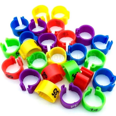 Кольцо д голубей 8мм с номером в ассортименте