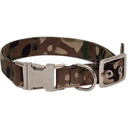 Ошейник капрон 30мм"Камуфляж"быстросъемный с метал. фастом 47-57см зеленый/20130001-05/Каскад Ошейник капрон 30мм"Камуфляж"быстросъемный с метал. фастом 47-57см зеленый/20130001-05/Каскад